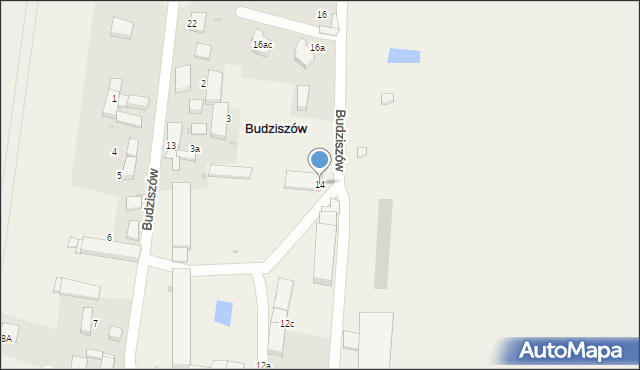 Budziszów, Budziszów, 14, mapa Budziszów