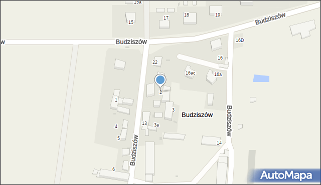 Budziszów, Budziszów, 2, mapa Budziszów