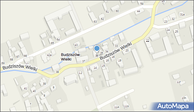 Budziszów Wielki, Budziszów Wielki, 36, mapa Budziszów Wielki