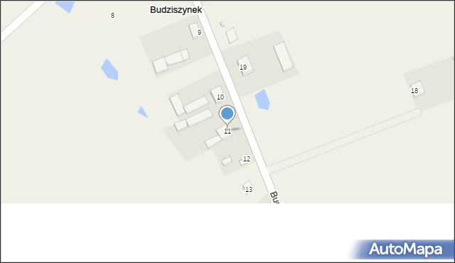 Budziszynek, Budziszynek, 11, mapa Budziszynek