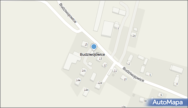 Budziwojowice, Budziwojowice, 14, mapa Budziwojowice