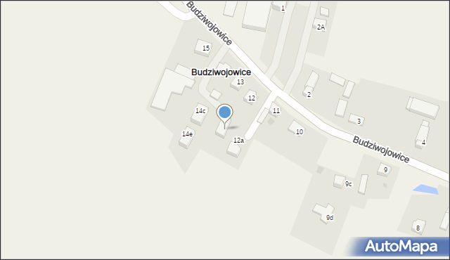 Budziwojowice, Budziwojowice, 14A, mapa Budziwojowice