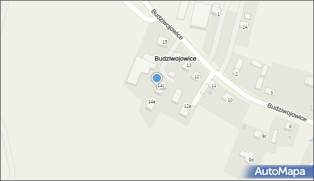 Budziwojowice, Budziwojowice, 14d, mapa Budziwojowice