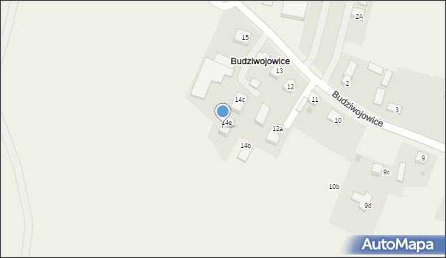 Budziwojowice, Budziwojowice, 14f, mapa Budziwojowice