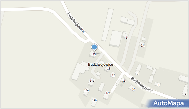 Budziwojowice, Budziwojowice, 15, mapa Budziwojowice