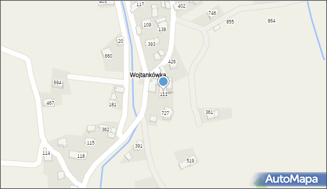 Budzów, Budzów, 111, mapa Budzów