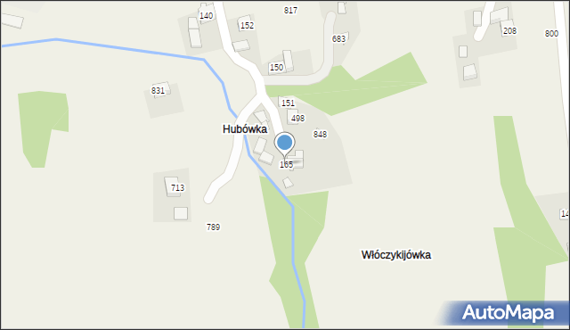 Budzów, Budzów, 165, mapa Budzów