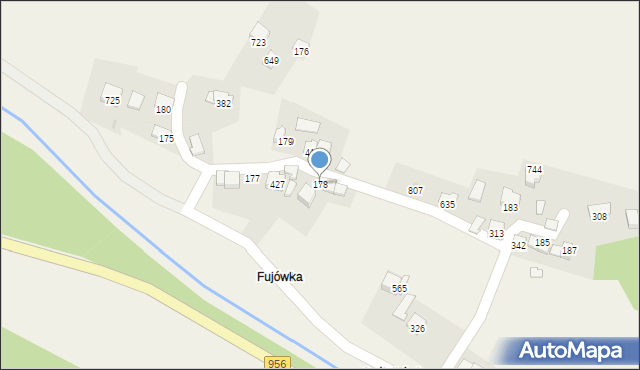 Budzów, Budzów, 178, mapa Budzów