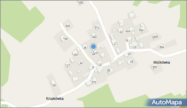 Budzów, Budzów, 24, mapa Budzów