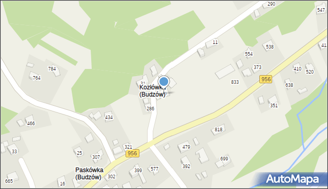 Budzów, Budzów, 30, mapa Budzów