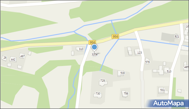 Budzów, Budzów, 310a, mapa Budzów