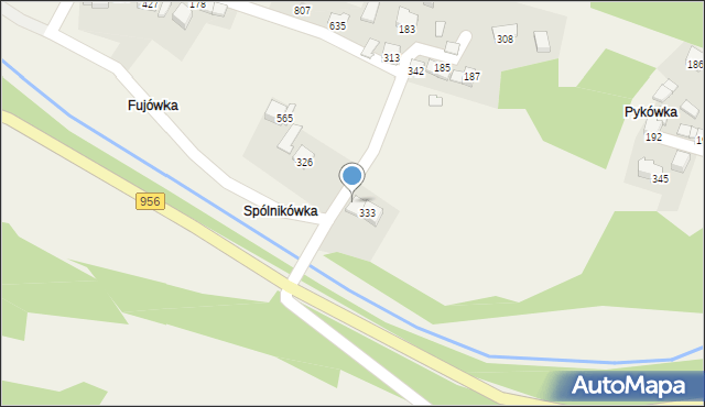 Budzów, Budzów, 333A, mapa Budzów