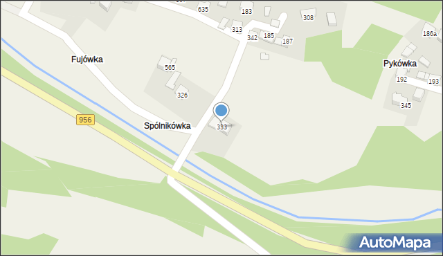 Budzów, Budzów, 333B, mapa Budzów