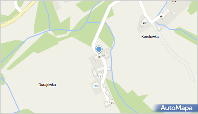 Budzów, Budzów, 367, mapa Budzów