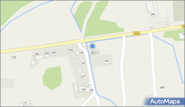 Budzów, Budzów, 372, mapa Budzów