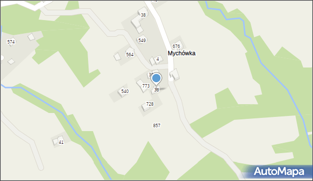 Budzów, Budzów, 38, mapa Budzów