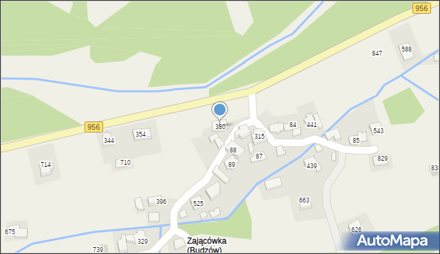 Budzów, Budzów, 380, mapa Budzów