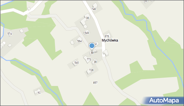 Budzów, Budzów, 39, mapa Budzów