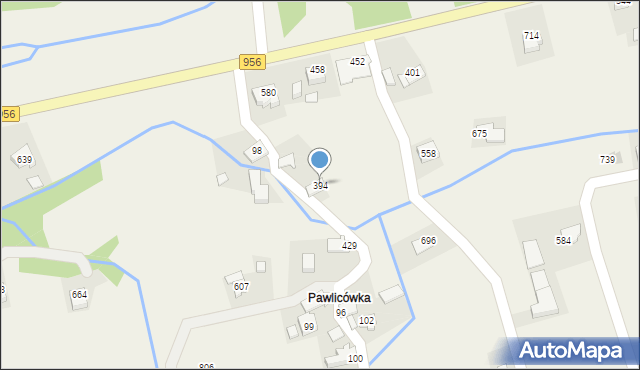 Budzów, Budzów, 394, mapa Budzów