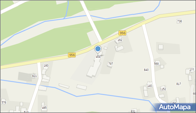 Budzów, Budzów, 404, mapa Budzów