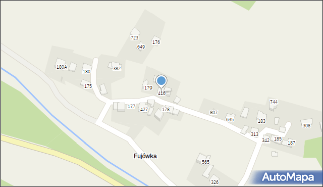 Budzów, Budzów, 416, mapa Budzów