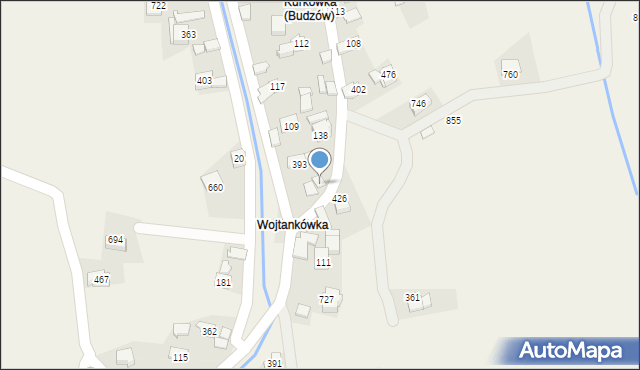 Budzów, Budzów, 433, mapa Budzów