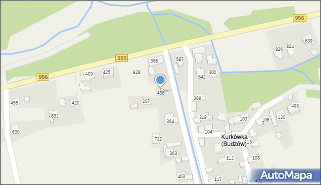 Budzów, Budzów, 436, mapa Budzów