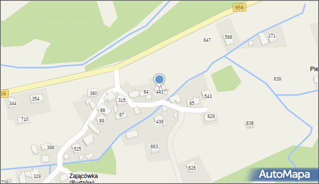 Budzów, Budzów, 441, mapa Budzów