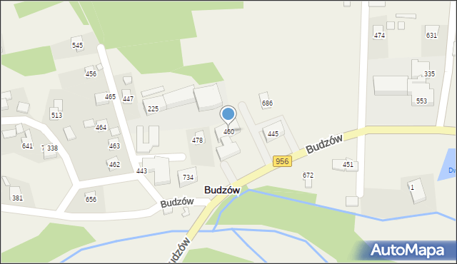 Budzów, Budzów, 460, mapa Budzów