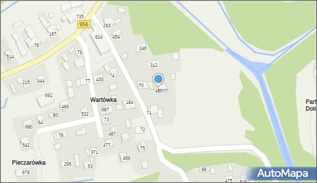 Budzów, Budzów, 480, mapa Budzów