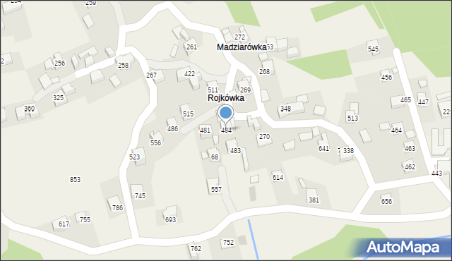 Budzów, Budzów, 484, mapa Budzów