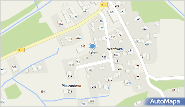 Budzów, Budzów, 489, mapa Budzów