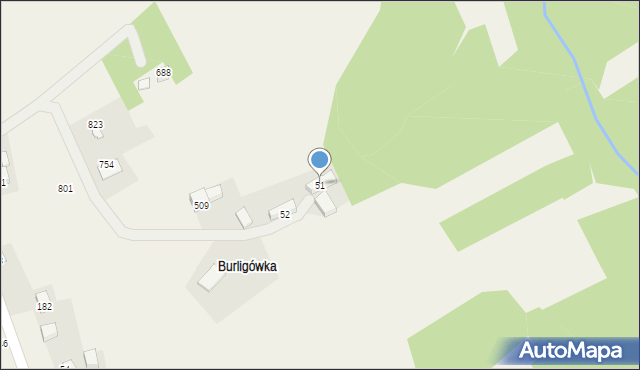 Budzów, Budzów, 51, mapa Budzów