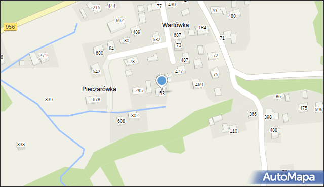 Budzów, Budzów, 53, mapa Budzów