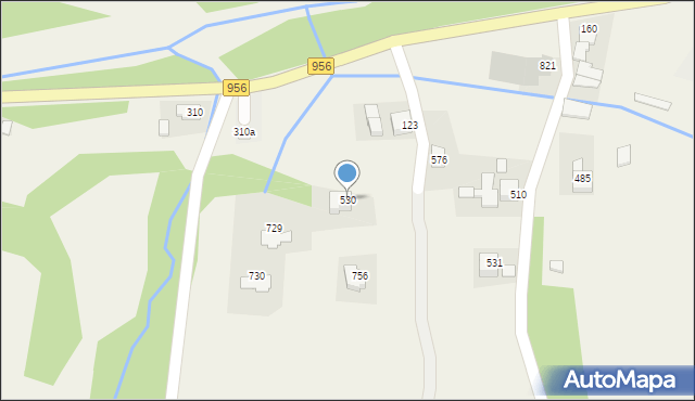 Budzów, Budzów, 530, mapa Budzów