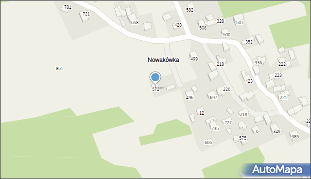 Budzów, Budzów, 572, mapa Budzów