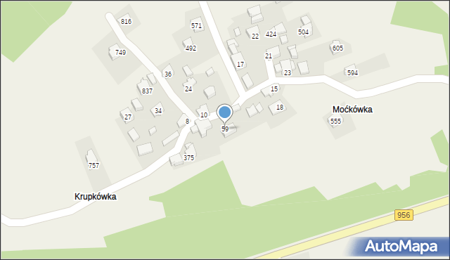 Budzów, Budzów, 59, mapa Budzów