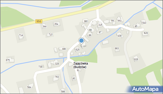 Budzów, Budzów, 625, mapa Budzów