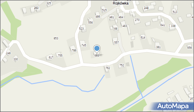 Budzów, Budzów, 693, mapa Budzów