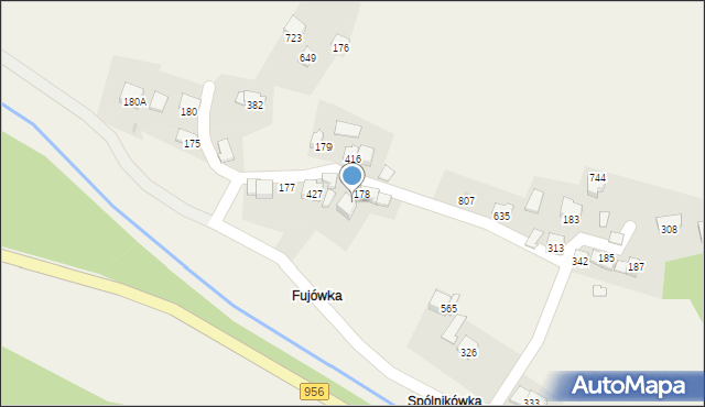 Budzów, Budzów, 711, mapa Budzów