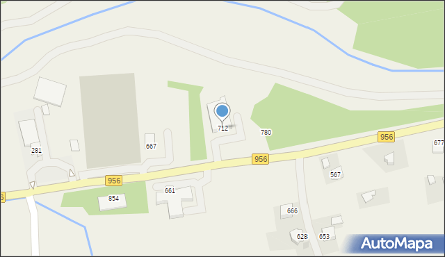 Budzów, Budzów, 712, mapa Budzów