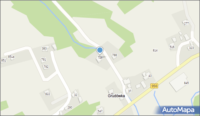 Budzów, Budzów, 726, mapa Budzów