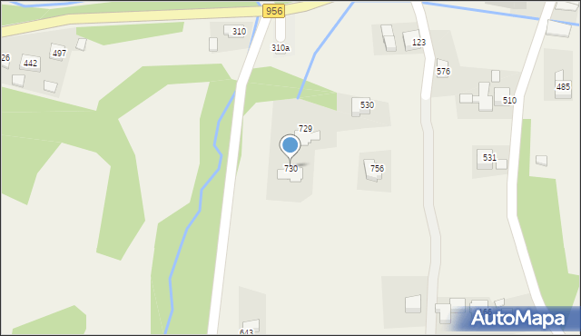 Budzów, Budzów, 730, mapa Budzów