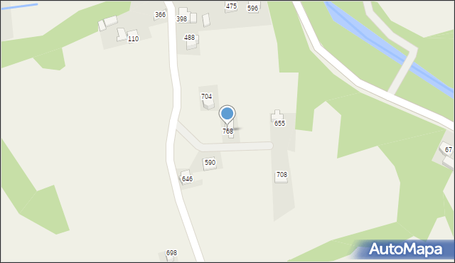 Budzów, Budzów, 768, mapa Budzów