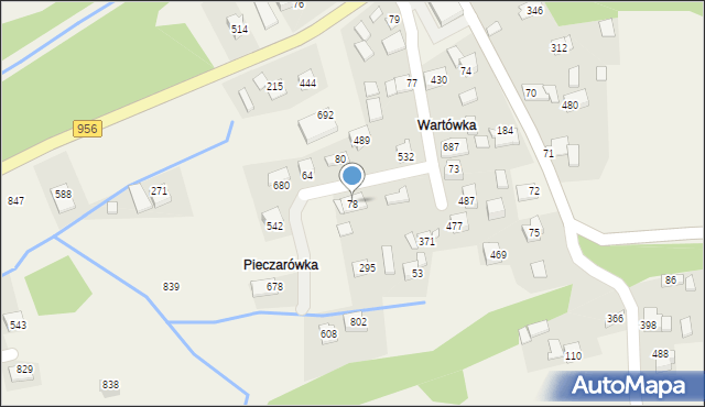 Budzów, Budzów, 78, mapa Budzów