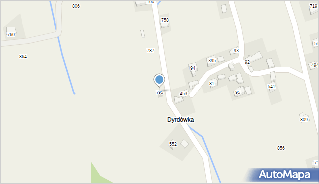 Budzów, Budzów, 795, mapa Budzów