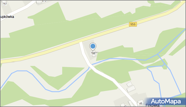 Budzów, Budzów, 798, mapa Budzów