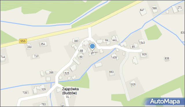 Budzów, Budzów, 87, mapa Budzów