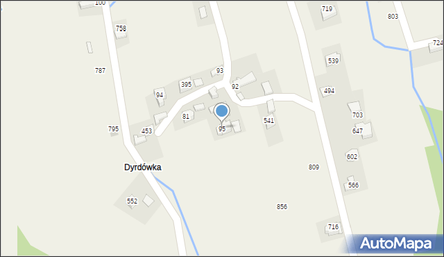 Budzów, Budzów, 95, mapa Budzów