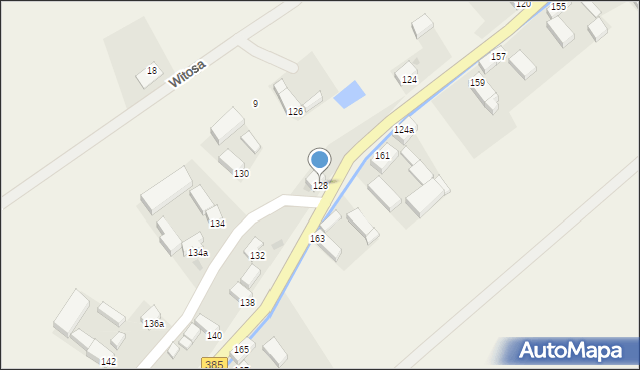 Budzów, Budzów, 128, mapa Budzów